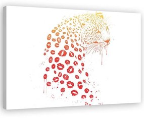 Gario Vászonkép Leopárd a szájban - Rykker Méret: 60 x 40 cm