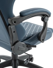 Irodai/gamer szék, kék, teherbírás 150 kg, SAMIE