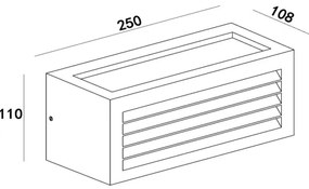 Lucide 27853/01/97 - Kültéri fali lámpa DIMO 1xE27/18W/230V IP54