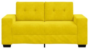 sárga bársony loveseat kanapé 120 cm