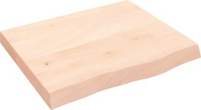 vidaXL kezeletlen tömör fa fürdőszobai pult 60x50x(2-6) cm