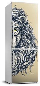Dekor matrica hűtőre Hipsterski oroszlán FridgeStick-70x190-f-87174229