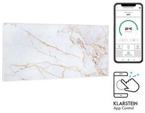 Klarstein Wonderwall Air Art Smart, infravörös hősugárzó, 120 x 60 cm, 700 W, alkalmazás, márvány