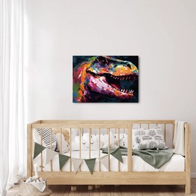 Kép - Dinoszaurusz, festészet (70x50 cm)