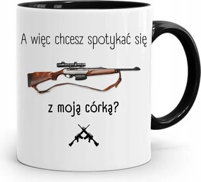 Fekete Bögre Apák Napi Ajándék A Lányommal? fényképes nyomattal