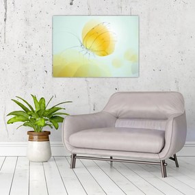 Kép - Sárga pillangó (üvegen) (70x50 cm)