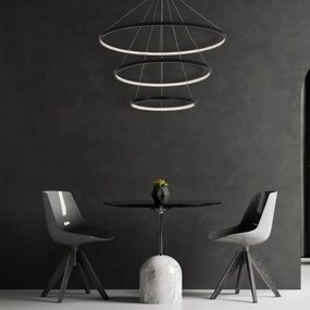 LED Csillár zsinóron LEA LED/60W/230V 4000K átm. 80 cm fekete