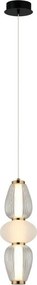 ITALUX PND-74937-3-BK GASTEL Modern Led Függesztett Lámpa Fehér, Fekete, Átlátszó LED IP20
