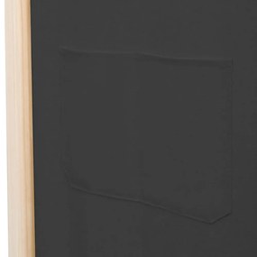 szürke 4-paneles szövetparaván 160 x 170 x 4 cm