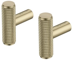 Sárgaréz színű fali fém akasztó szett 2 db-os Rof – Blomus