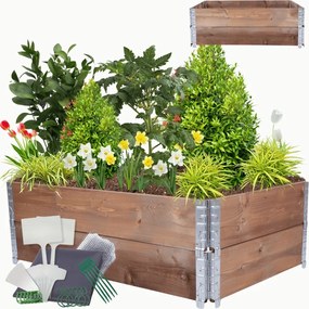 Lépcsőzetes zöldségtartó állítható ágyás magasított impregnált 40x120x80