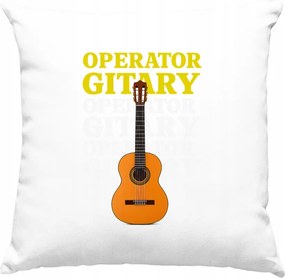 Zenés Gitár Operátor Párna Fehér