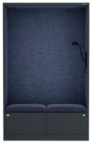 Sally 1150mm korpus Antracytowy - siedzisko Granatowy