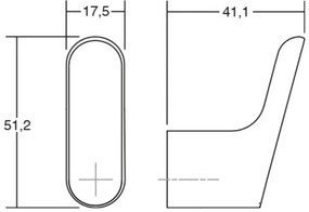 Fogas  Viefe LUV fém, matt fehér EI
