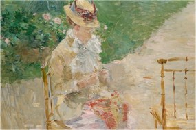 Kép - Berthe Morisot, Young Woman Knitting, reprodukciók (90x60 cm)