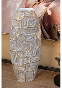 Aranyszínű poligyanta váza (magasság 59,5 cm) Eclips – Mauro Ferretti