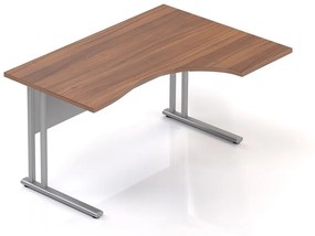 Visio LUX ergonomikus asztal 136 x 100 cm, jobb, dió