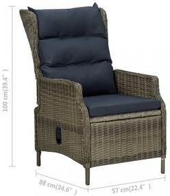 2 részes barna polyrattan kerti ülőgarnitúra párnákkal