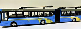 36 Cm Rc Távirányítós Csuklós Trolibusz 3.7V Lítium Akkuval1:32 Méretarány Busz