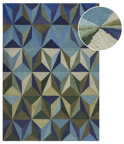 Kék gyapjú szőnyeg 120x170 cm Reverie – Flair Rugs