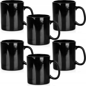 Üvegpohár Szett Kávéhoz És Teához Fekete 300ML 6 Db