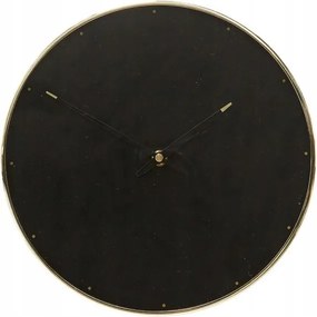 Hübsch Time Fém Falióra 28 cm Fekete Sárgaréz keret