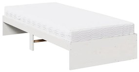 nappali ágy matraccal fehér 100x200 cm tömör fa fenyőfa