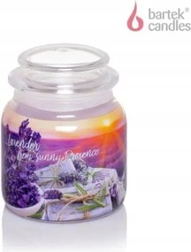 Gyertya üveg maxi tégelyben Levendulamezők napsütötte Provence-ból 430g