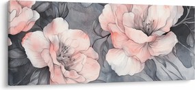 Kép - Virágok vázlata (120x50 cm)