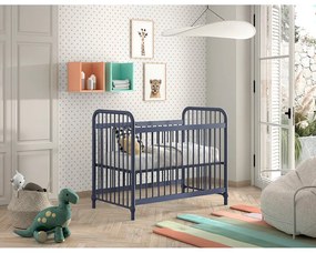 Kék fém babaágy 60x120 cm BRONXX – Vipack