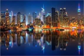 Manhattan képe éjjel (90x60 cm)