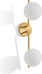 Fehér-aranyszínű fali lámpa Brisia – Kave Home