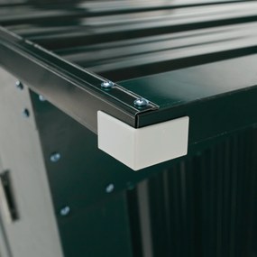 Acél tárolóbox két szemeteshez, zöld, RUBIS