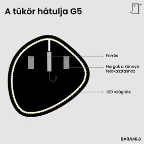 Atipikus tükör LED világítással G5