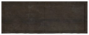 sötétbarna kezelt tömör tölgyfa asztallap 160x60x(2-4) cm