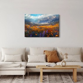 Kép - Festett hegyi táj II. (90x60 cm)