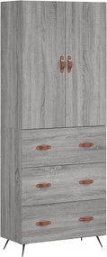 vidaXL szürke sonoma szerelt fa magasszekrény 69,5 x 34 x 180 cm