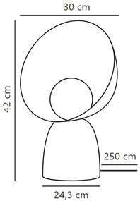 DFTP by Nordlux - Asztali lámpa HELLO 1xE14/25W/230V szürke
