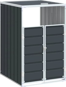 vidaXL antracit acél kerekes szemetes tároló 1 szemeteskukához 72 x 81 x 115 cm