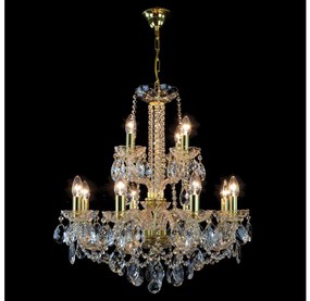 Wranovsky JWZ125122230 - Kristály csillár láncon MARIERA 12xE14/40W/230V