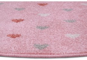 Rózsaszín gyerek szőnyeg ø 100 cm Little Hearts – Hanse Home