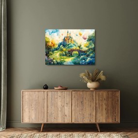 Üveg kép - Mesebeli kastély (70x50 cm)