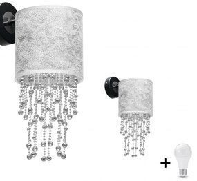 Milagro ALMERIA ezüst fali lámpa (MLP6433) 1xE27 + ajándék LED izzók