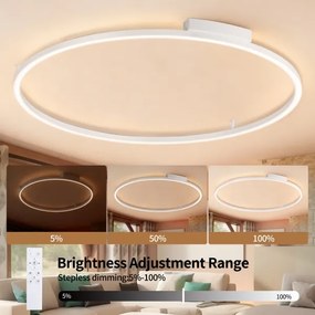 Brilagi - PORTOFINO LED dimmelhető lámpatest LED/85W/230V Ø 120 cm fehér + távirányító