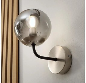 Brilagi - Fali lámpa MALIVA 1xE14/15W/230V matt króm/füstszínű