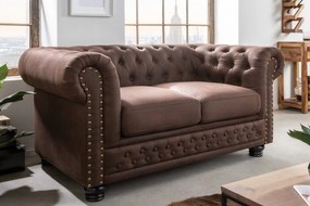 CHESTER II design 2 személyes kanapé - vintage barna