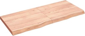vidaXL világosbarna kezelt tömör tölgyfa asztallap 140x60x(2-6) cm