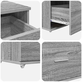 Asztal fiókkal Szürke sonoma 131.5 x 50 x 106.5 cm Faanyag