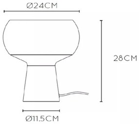 Lucide 05540/01/30 - Asztali lámpa FARRIS 1xE27/25W/230V fekete