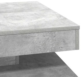 betonszürke dohányzóasztal 360 fokban forgatható 70x70x34,5 cm